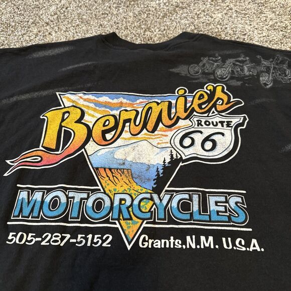 Vintage American Biker Call Of The Wild Wolf AOP Black T-Shirt Men’s Size XXL - Picture 11 of 11